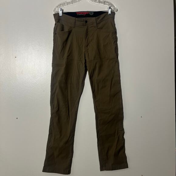 Wrangler All Terrain Gear ATG X Pants Brown Nylon Hiking Outdoor Mens Size 30x32 - Picture 1 of 6